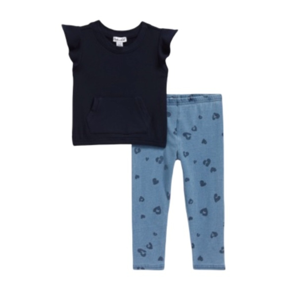 SPLENDID BABY GIRL LEO LOVE TOP & LEGGINGS SET